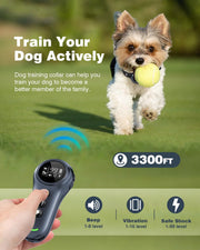 Long range dog training collar with remote control range up to 3300FT