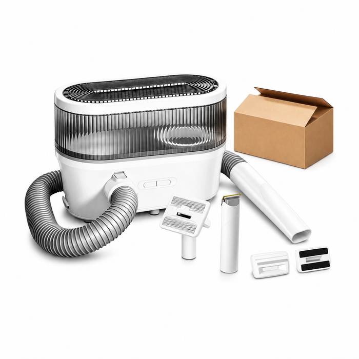 Pet Grooming Vacuum & Dog Grooming Vacuum Kit with Trimming Tools – Silent Pet Grooming Kit for Dogs
