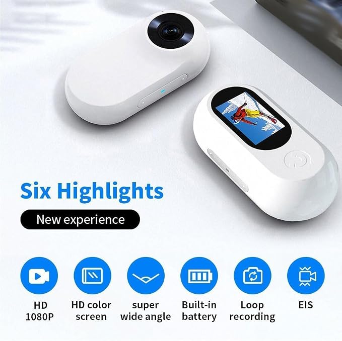 Mini pet camera for recording cat activities indoors and outdoors
