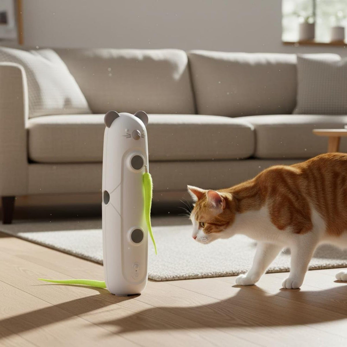 Mouse chase cat toy designed to simulate natural prey movement