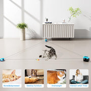 Electric cat exercise toy designed to encourage active indoor play