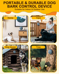 Collar-free anti barking device for dogs with ultrasonic bark-control function