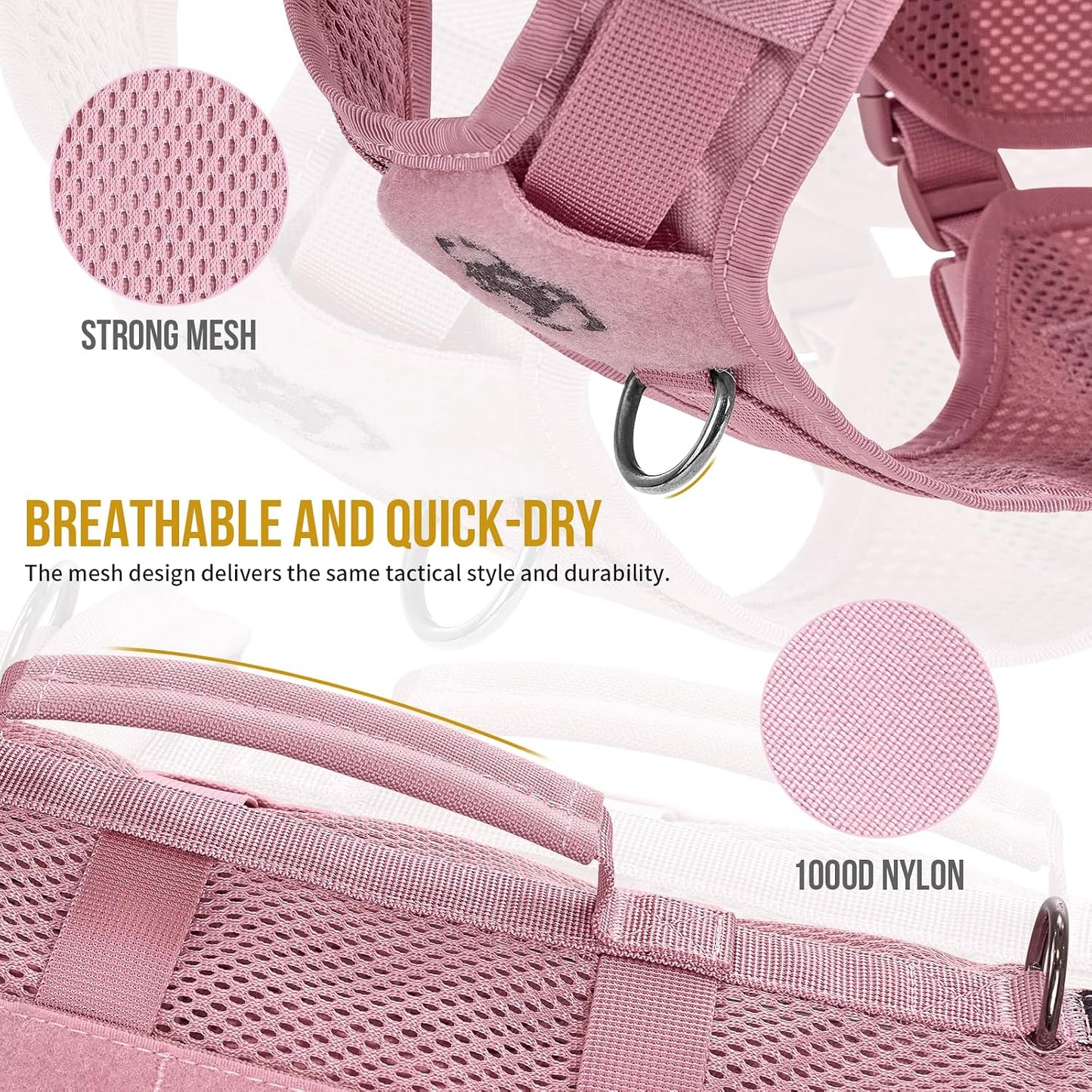 No pull small dog harness designed for walking and training activities