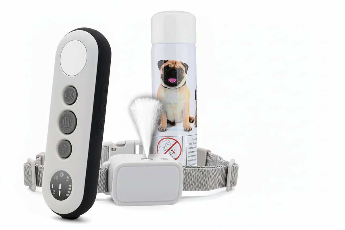 No shock bark collar for dogs with beep vibration and citronella spray modes