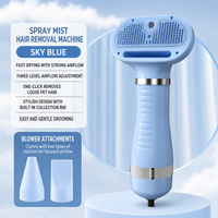 Multi-function dog grooming tool combining combing spraying and drying