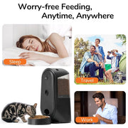 Pet feeder with 1080P HD camera for remote pet monitoring