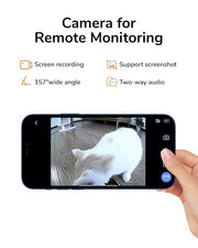 Pet feeder with night vision camera for low light monitoring