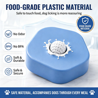Pet feeding bowl with interactive slow eating design for dogs and puppies