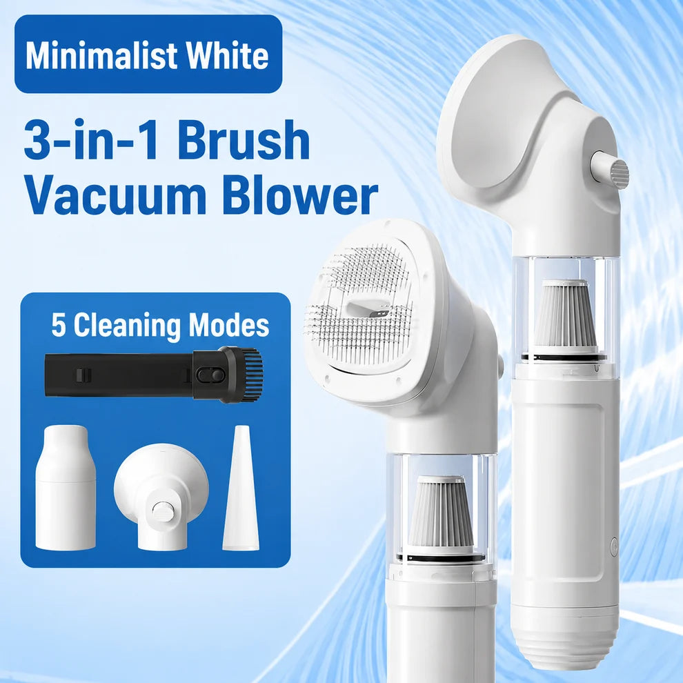 Pet vacuum hair remover for collecting loose fur from pets
