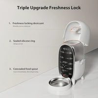 Portion control pet feeder with scheduled meal delivery