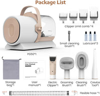Dog grooming vacuum with up to 11000Pa suction for collecting loose and shedding pet hair