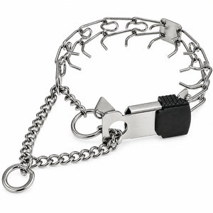 Herm Sprenger Prong Collar for Small & Medium Dogs – Stainless Steel Pinch Training Collar with Quick Release ClicLock Buckle for No Pull Dog Training