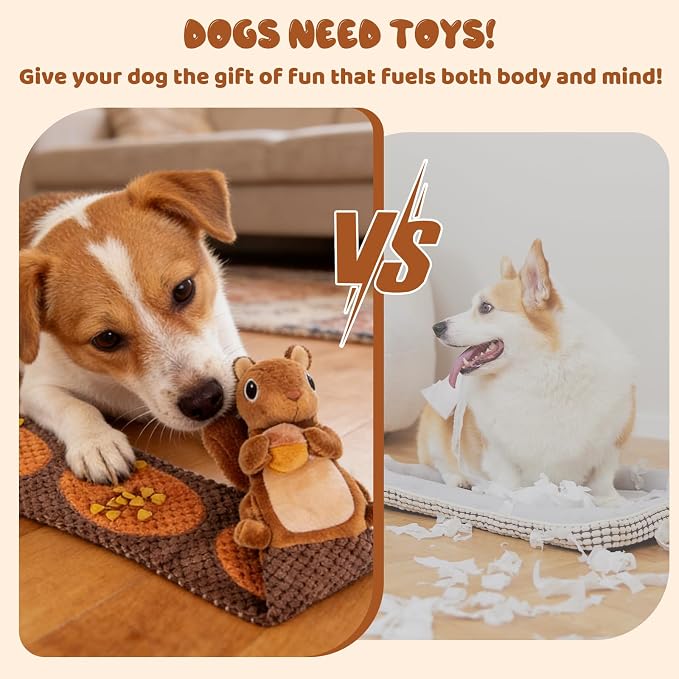 Interactive puppy toy for enrichment and mentally stimulating play