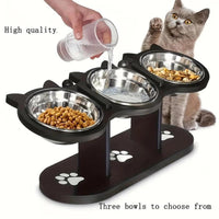 Raised pet feeder for cats puppies and small dogs
