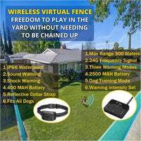 Waterproof receiver collar for wireless dog fence and outdoor pet boundary training