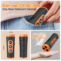 Portable ultrasonic dog trainer for outdoor bark control and behavioural training