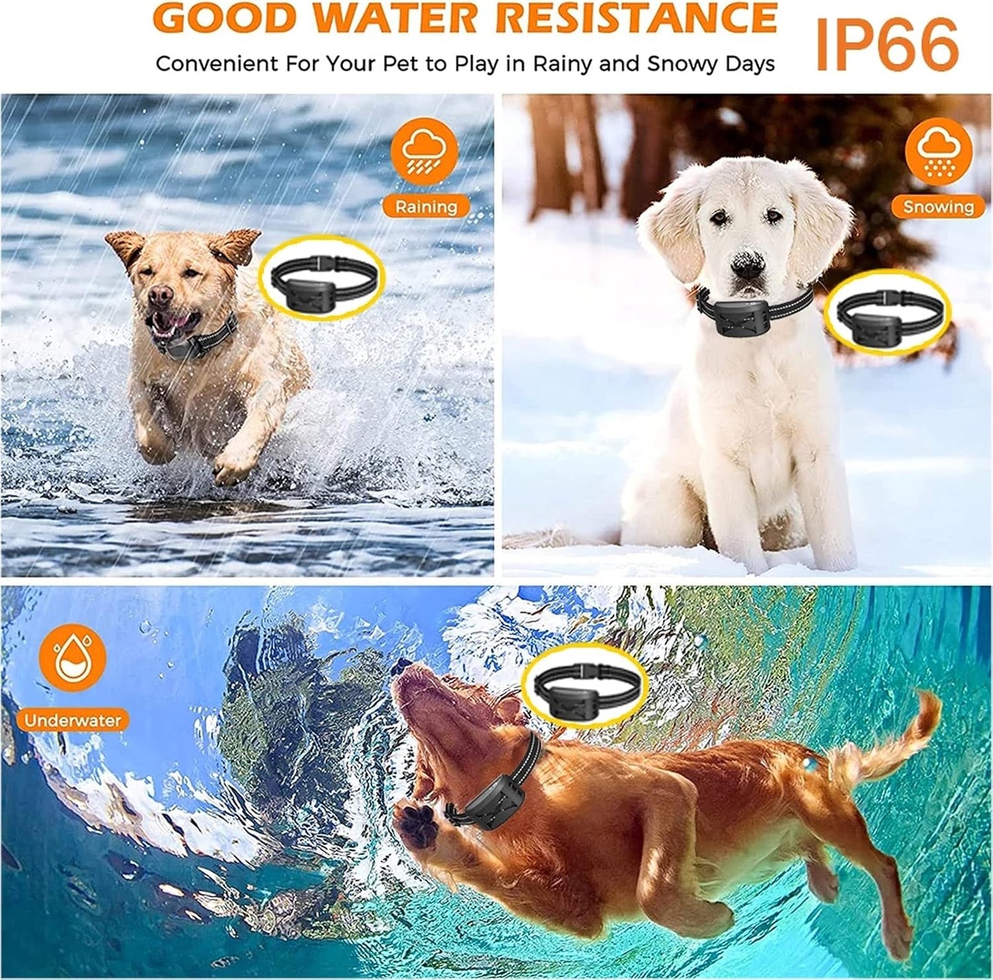 Rechargeable wireless dog fence receiver collar for repeated outdoor boundary training