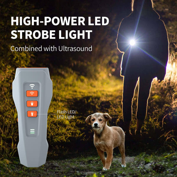 Rechargeable ultrasonic dog bark stopper for convenient everyday training