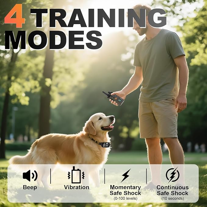 Rechargeable remote dog training collar for everyday obedience training