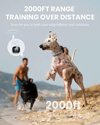 Rechargeable e-collar with wireless remote control for pet training