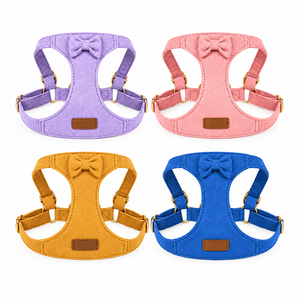 Dog Harness for Puppies & Small Dogs – 360° Surround Light Chest Strap with Soft Skin-Friendly Design, Adjustable Walking Harness & Traction Rope