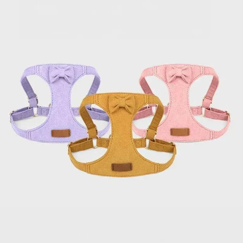 Reflective Dog Harness for Puppies & Small Dogs – 360° Surround Light Chest Strap with Soft Skin-Friendly Design, Adjustable Walking Harness & Traction Rope