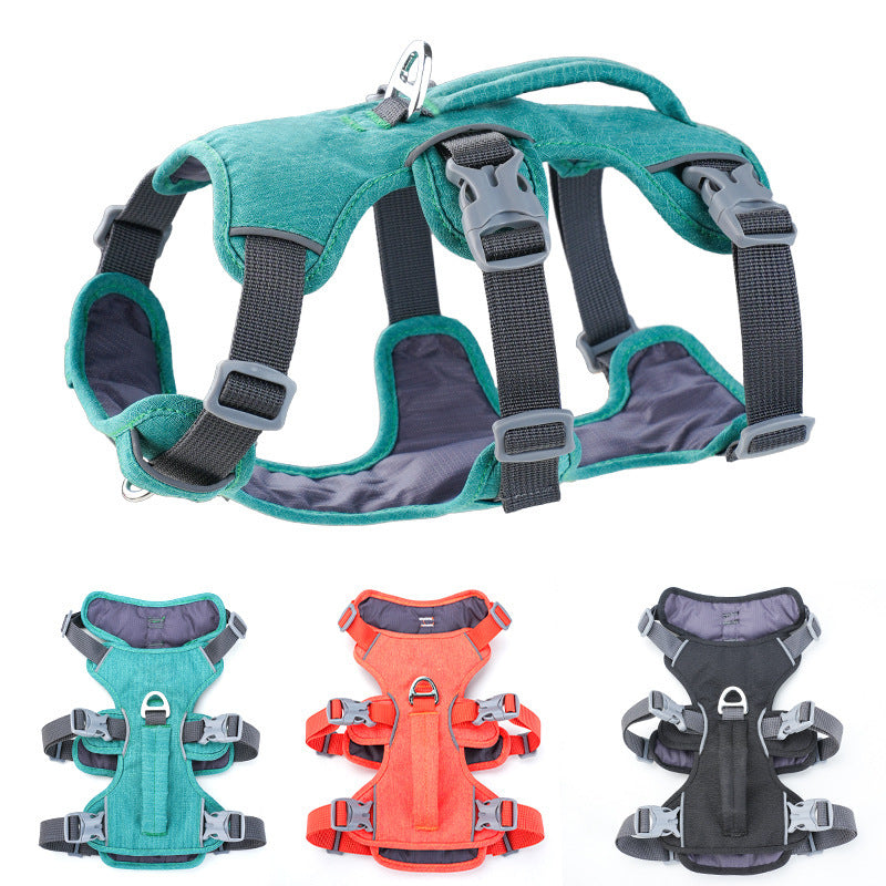 Reflective dog harness for small and medium dogs with vest style design