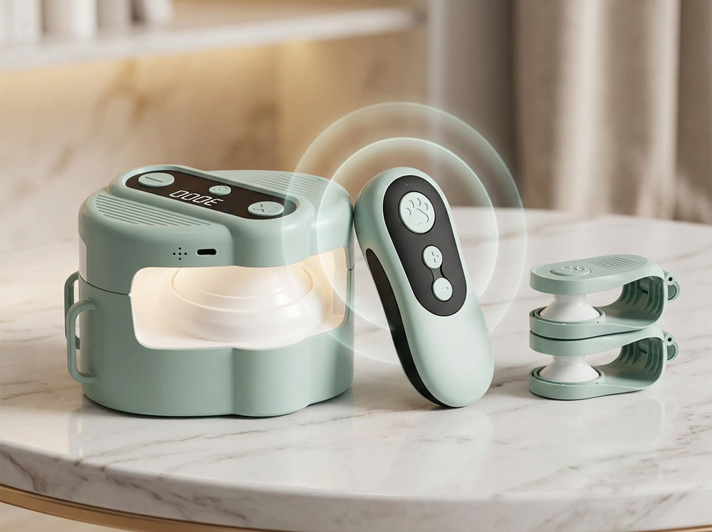 Remote controlled electronic cat toy for interactive play.