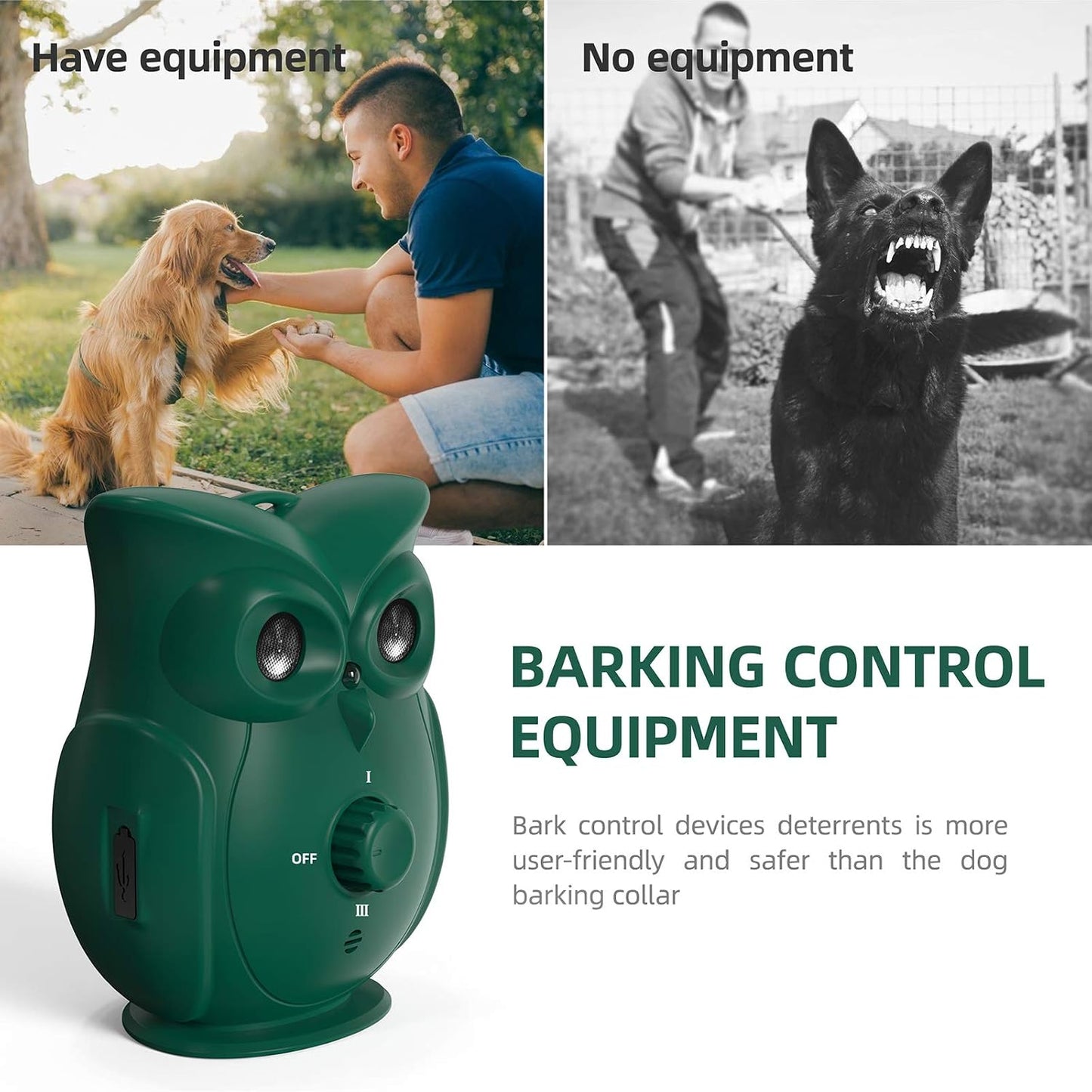 Collar-free anti barking device for dogs using ultrasonic training technology