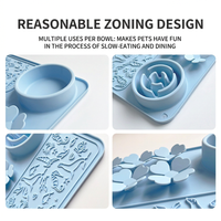 Silicone dog feeder mat designed for interactive slow eating