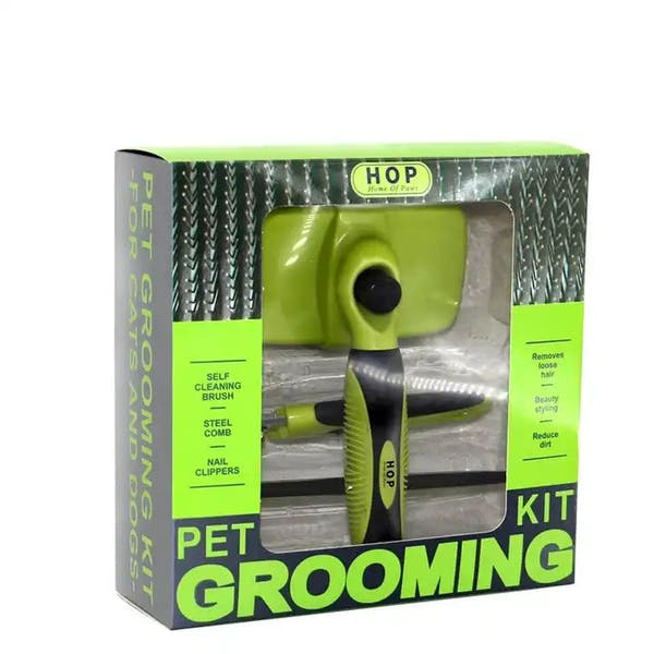 Pet grooming set with dog comb knotting comb and fluffy comb for everyday coat care