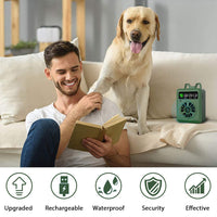 Compact ultrasonic dog bark stopper with easy control operation