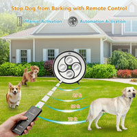 Dog bark deterrent device with six selectable ultrasonic frequency modes