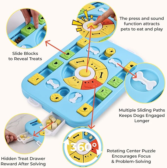 Slow eating dog bowl for controlled food intake