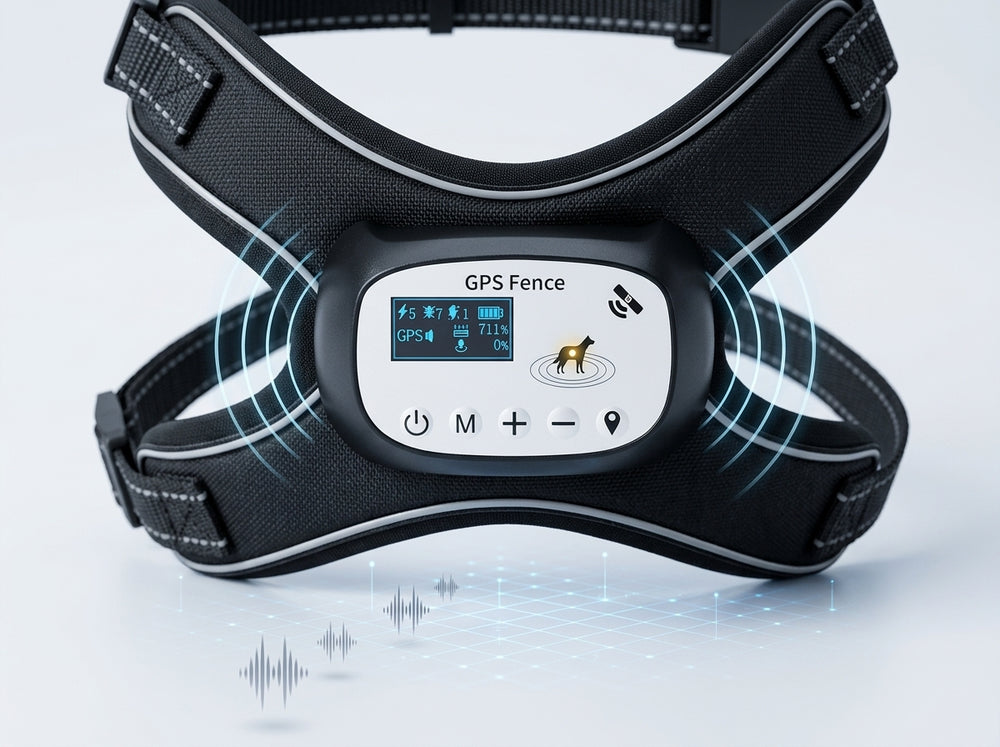 Dog collar with smart bark control feature