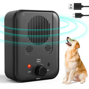 Rechargeable ultrasonic anti barking device for dogs with three selectable operating modes
