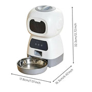 Smart automatic feeder with WiFi control for daily pet meals