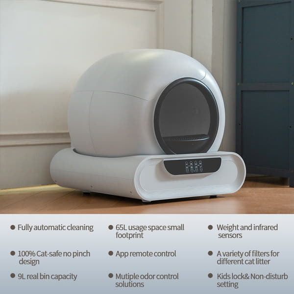 Smart automatic litter box with deodorization function for cats