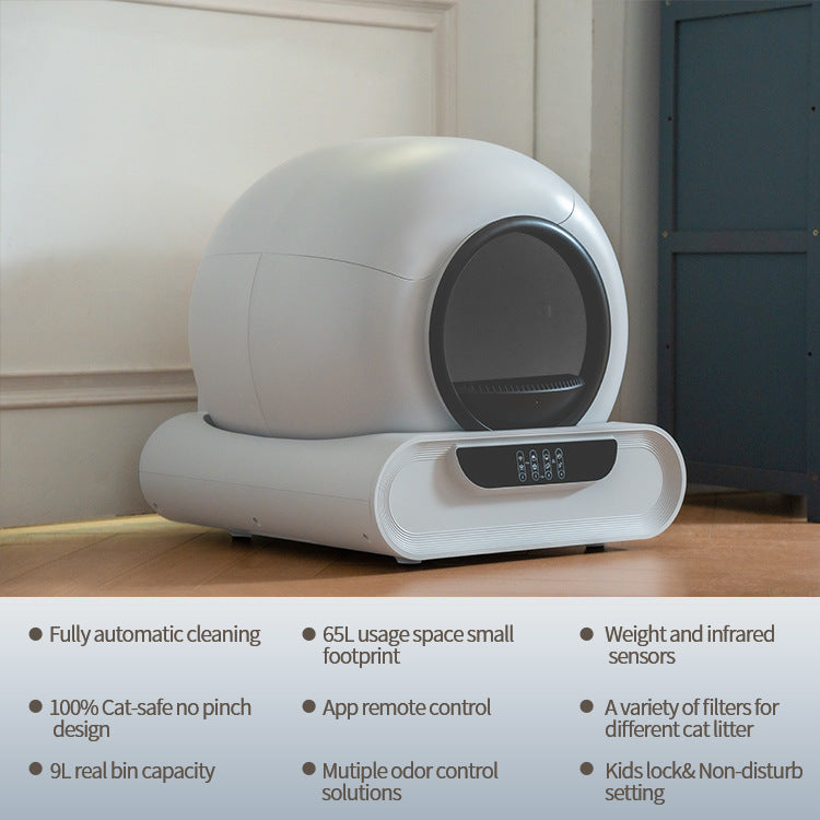 Smart automatic litter box with deodorization function for cats