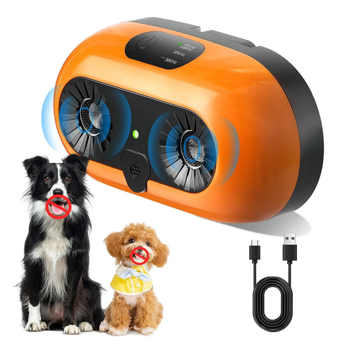 Dog Bark Prevention Device – Rechargeable Sonic Bark Control Bark Box with 3 Modes, IP45 Weather Resistant Dog Bark Deterrent for Indoor & Outdoor