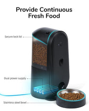 Smart cat food dispenser with 4L capacity and app control