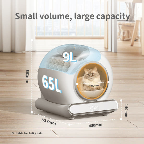 Smart cat litter box with automatic cleaning design