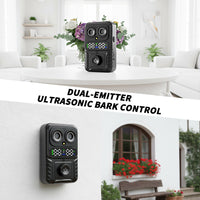 Portable ultrasonic dog repellent device for appropriate outdoor use
