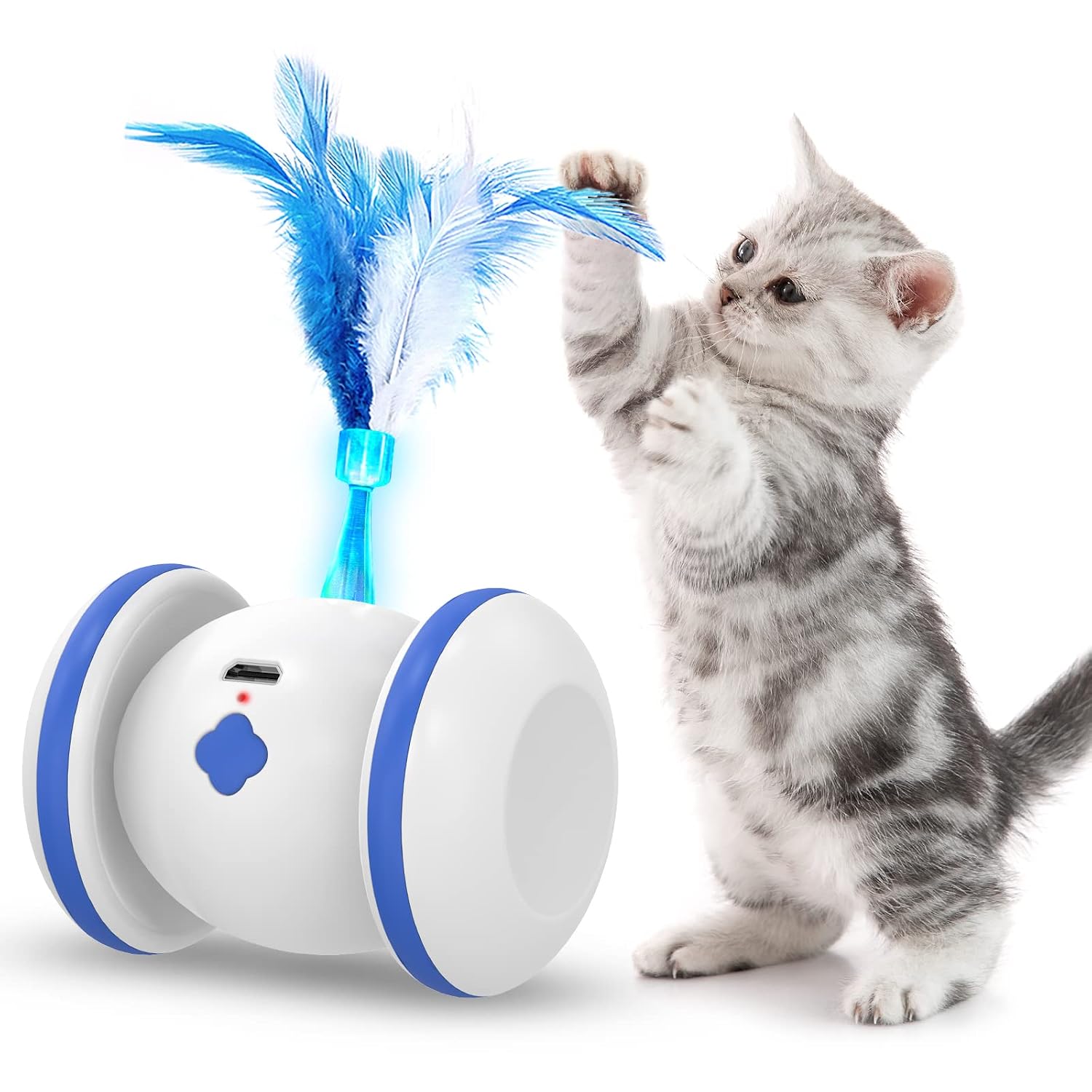 Smart interactive LED cat ball toy for indoor cats