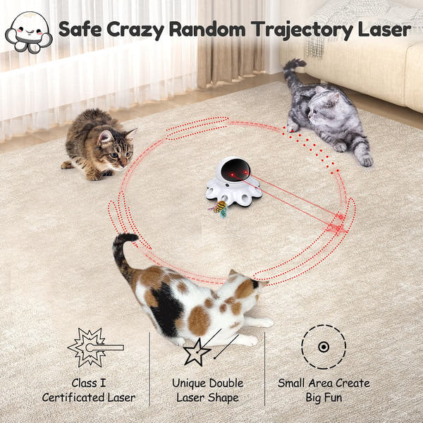 Motion activated smart electronic cat toy for indoor exercise and activity