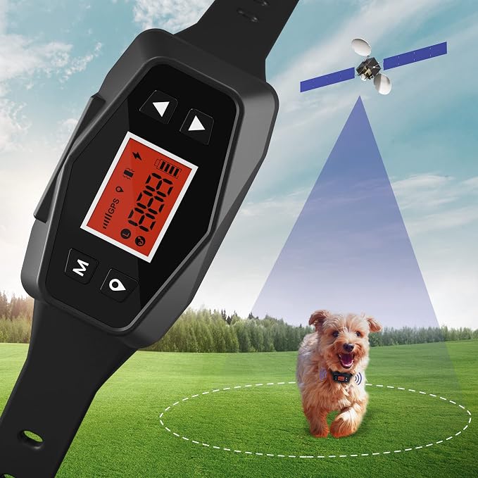 Smart pet collar with GPS positioning for dog training and safety