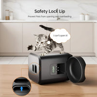 Smart pet feeding station with automatic food release