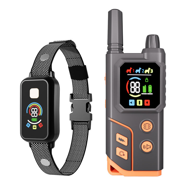 Smart anti barking dog training collar with color screen remote control