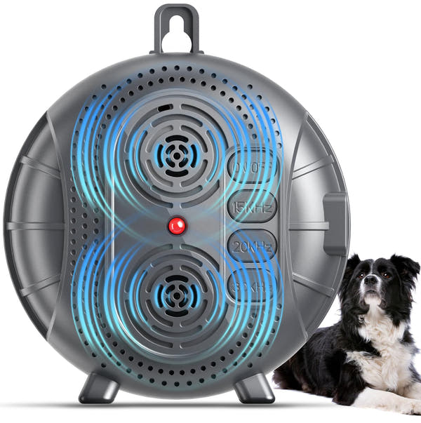 Rechargeable ultrasonic anti barking device for dogs with three modes and up to 35FT range