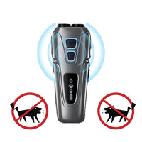 Portable ultrasonic anti barking device and dog bark stopper for indoor and outdoor training
